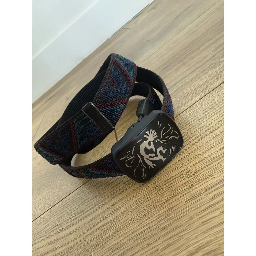 BLUE SUN BELTS kokopelli aztec buckle tribal design nylon belt usa native